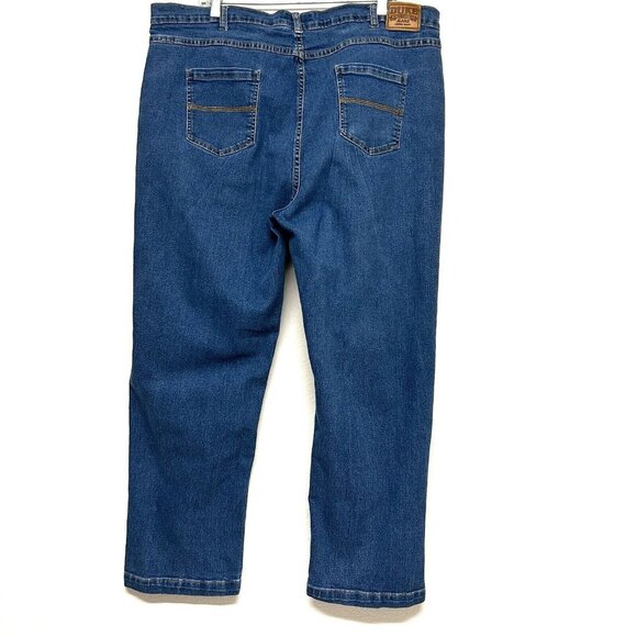 Duke Authentic Fit Denim Jeans High Rise Stretch 44M(42?) Blue Superior Quality - Picture 3 of 7